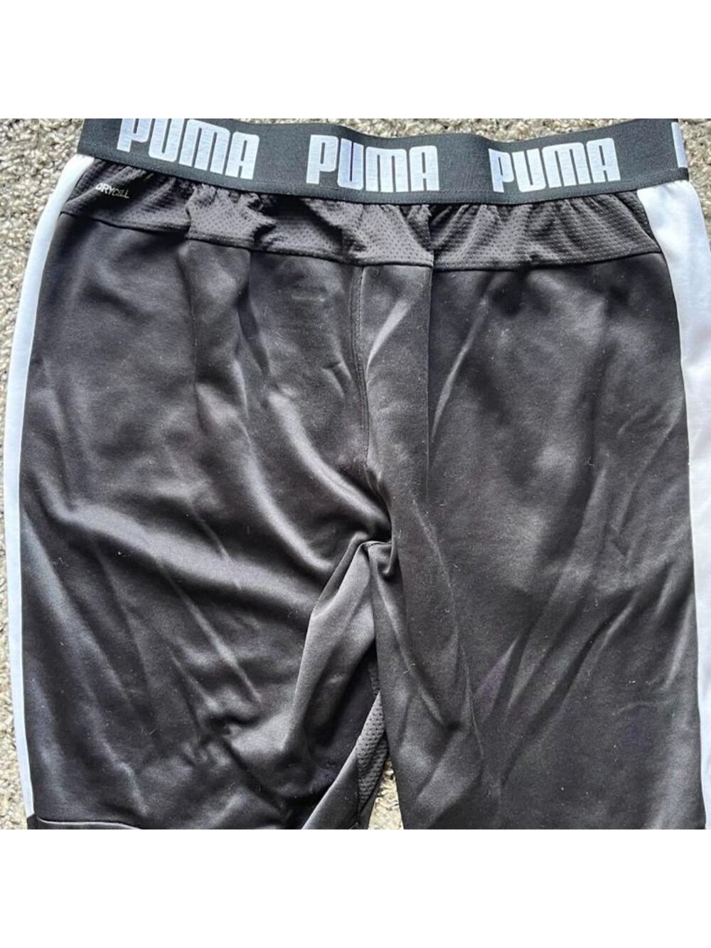 Puma Men's Black White Medium Track Pants Athletic Gym Sporty Training Running - Picture 7 of 7
